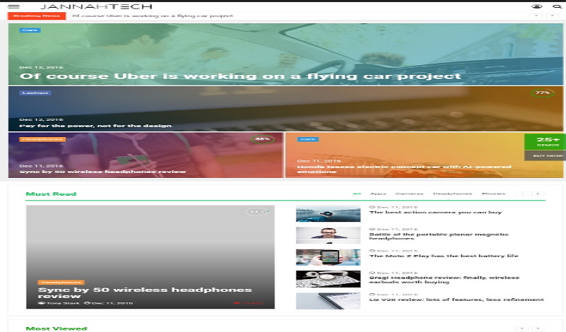 قالب جنة الأصلي للووردبريس