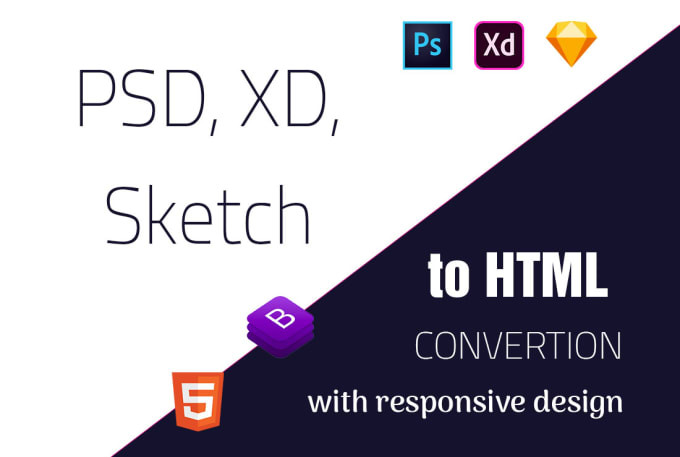 تحويل اي psd  او xd الي صفحه ويب