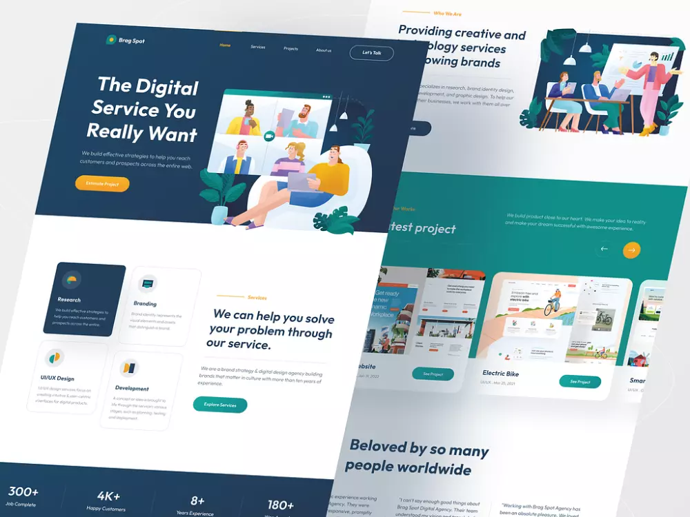 انشاء موقع الكتروني صفحة تعريفية واحدة