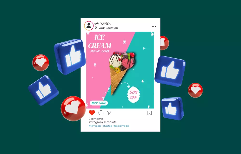 تصاميم سوشال ميديا والتصميمات المطبوعة