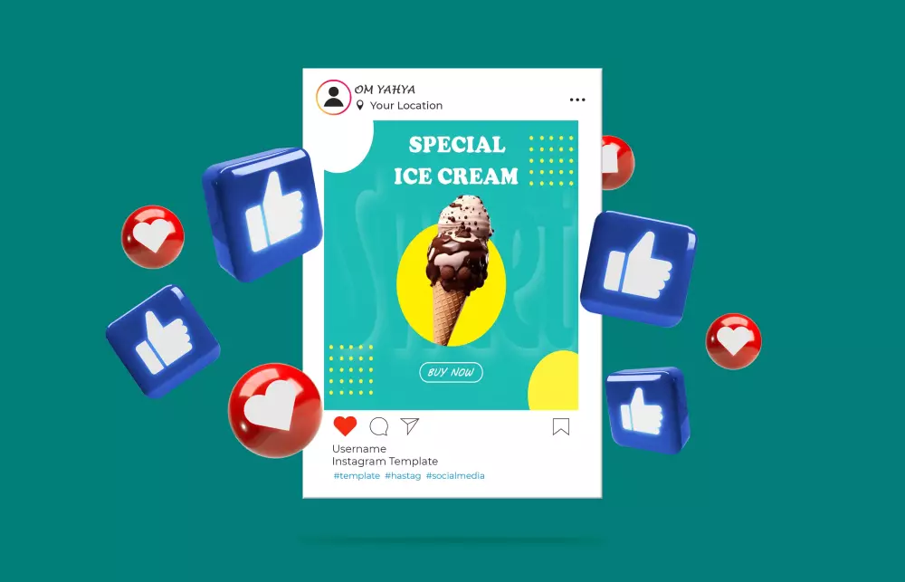 تصاميم سوشال ميديا والتصميمات المطبوعة