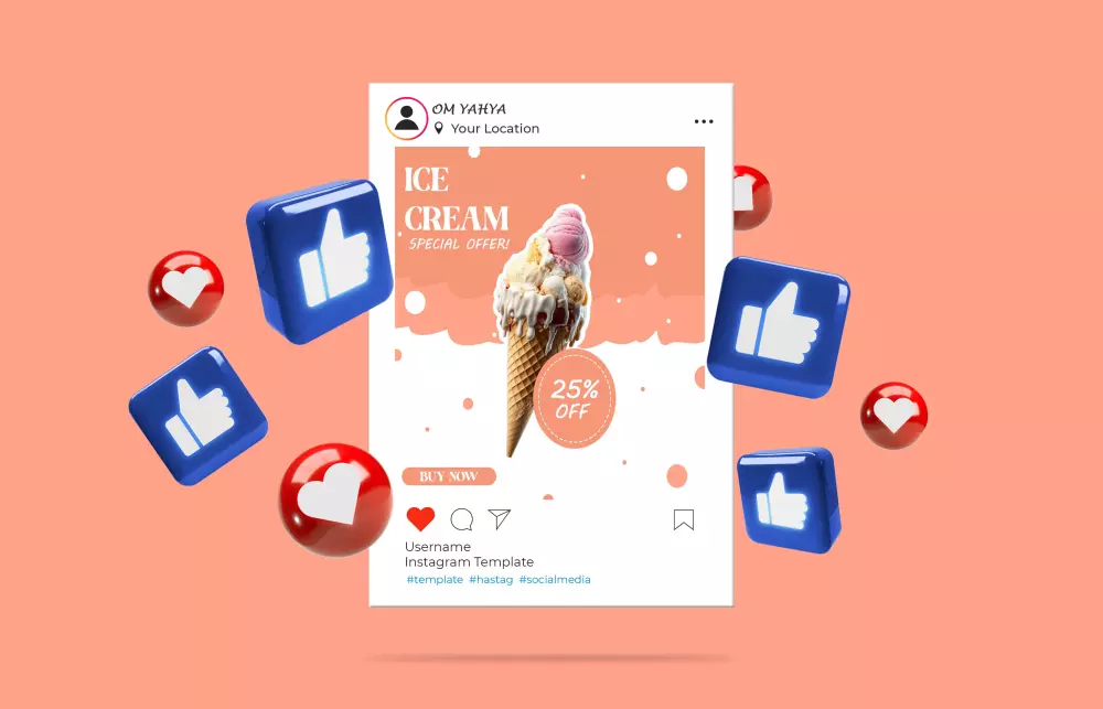 تصاميم سوشال ميديا والتصميمات المطبوعة