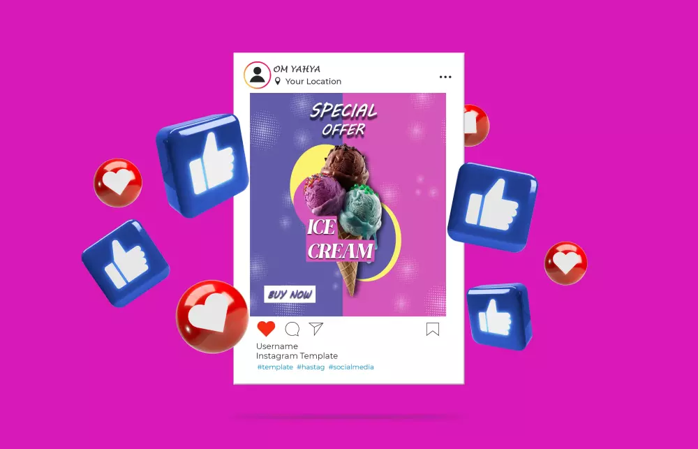 تصاميم سوشال ميديا والتصميمات المطبوعة