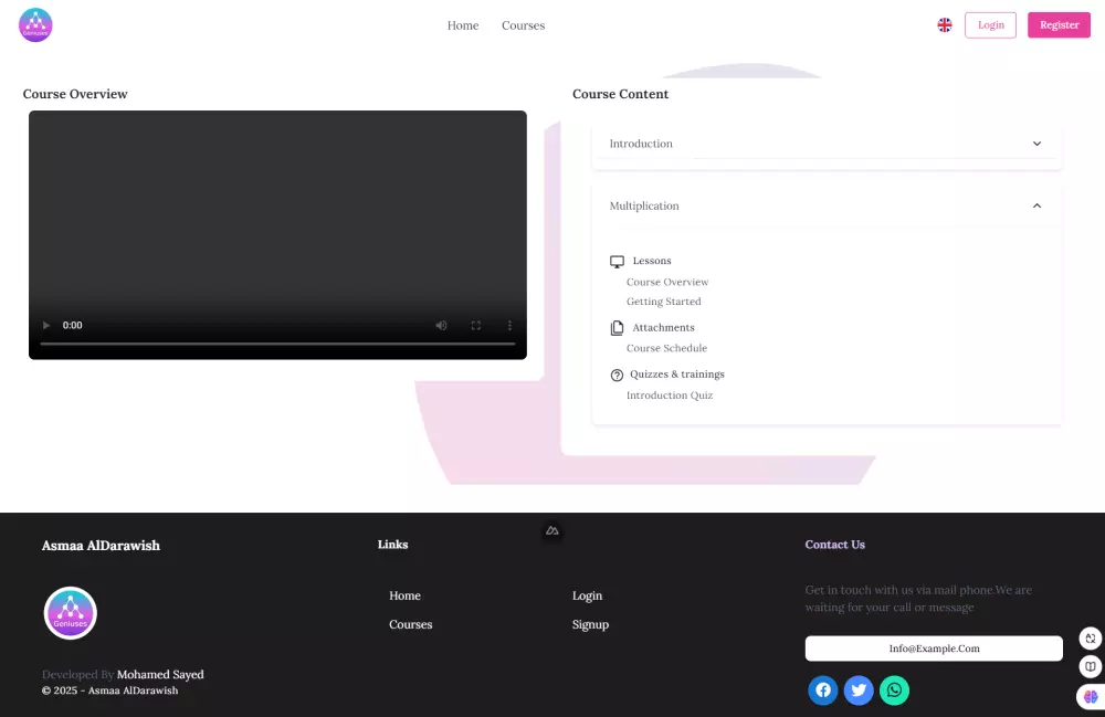 انشاء منصة تعليمية الكترونية للتعلم عن بعد