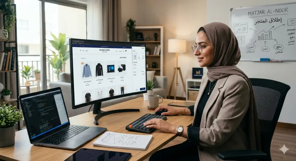 إنشاء متجر إلكتروني احترافي متكامل + ربط بوابات الدفع والشحن وتحسين المبيعات