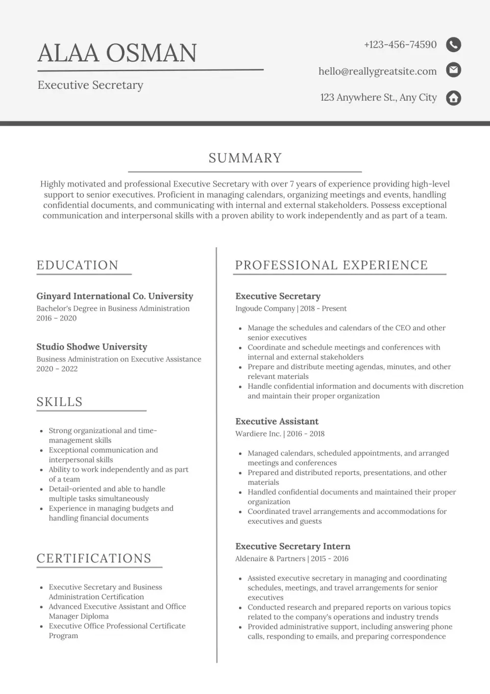 تصميم سيرة ذاتية cv بدقة وأحترافية