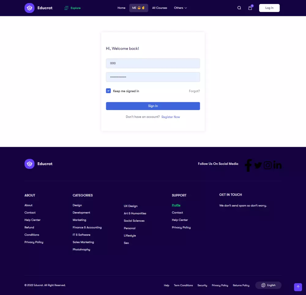 بناء منصه تعليميه لتقديم الكورسات