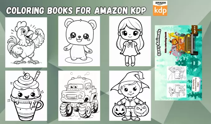 تصميم كتاب تلوين متوافق مع امازون KDP