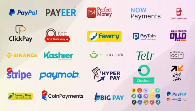 خدمة إضافة بوابات الدفع لمشروعك