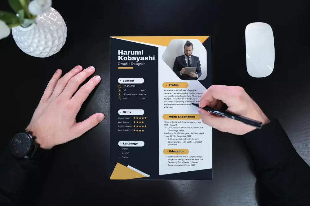 تصميم سيرة ذاتية احترافية وجذابه CV