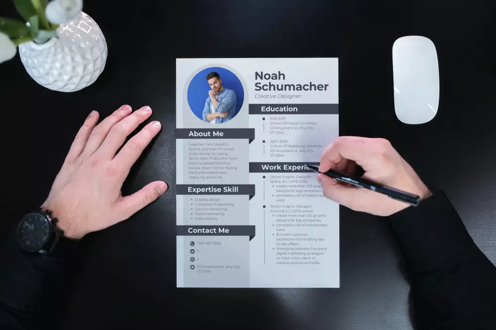 تصميم سيرة ذاتية احترافية وجذابه CV