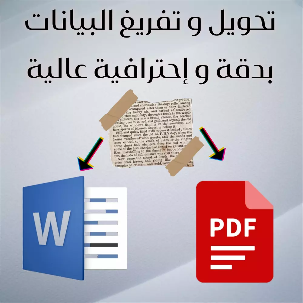 تحويل و تفريغ البيانات بدقة و إحترافية عالية