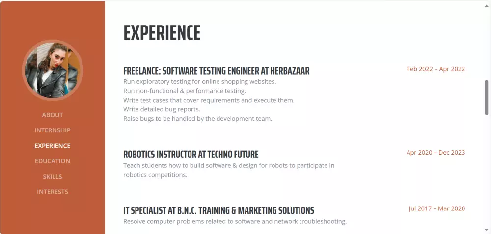 تصميم لموقعك الشخصي البروتفوليو متوافق مع جميع الشاشات