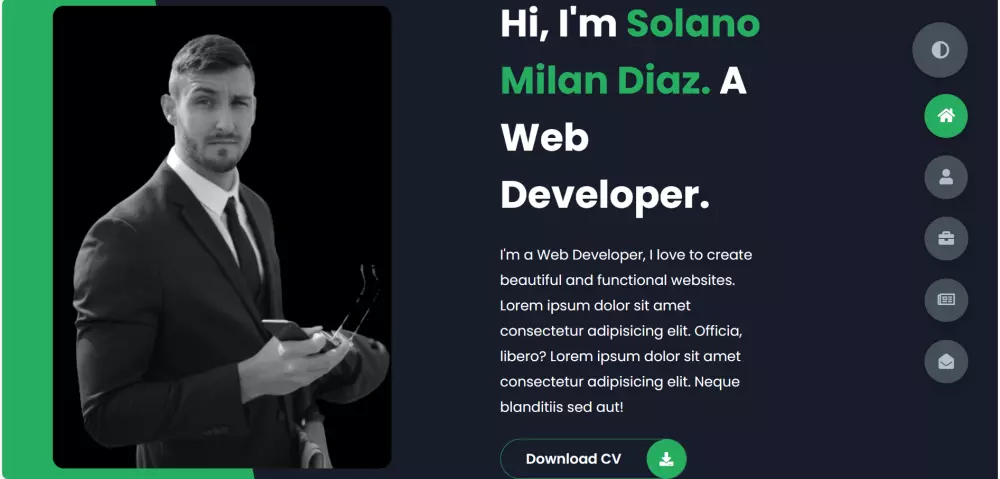 تصميم لموقعك الشخصي البروتفوليو متوافق مع جميع الشاشات