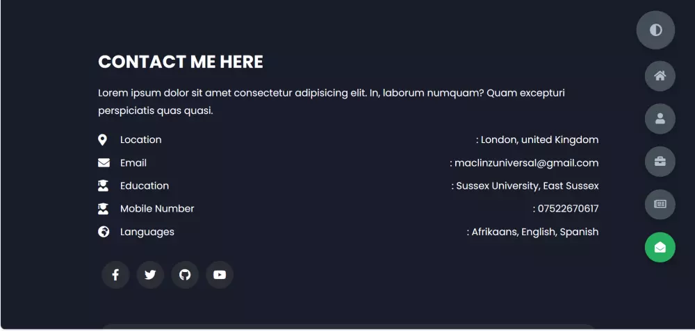 تصميم لموقعك الشخصي البروتفوليو متوافق مع جميع الشاشات