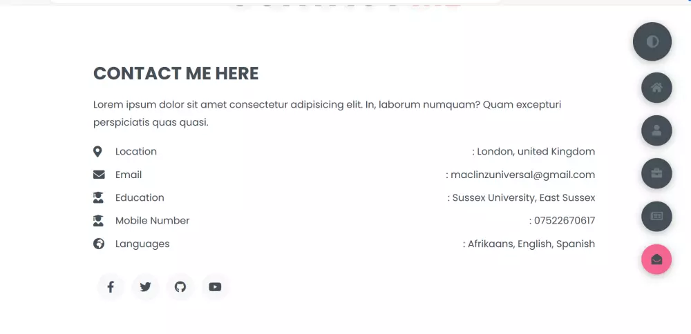 تصميم لموقعك الشخصي البروتفوليو متوافق مع جميع الشاشات