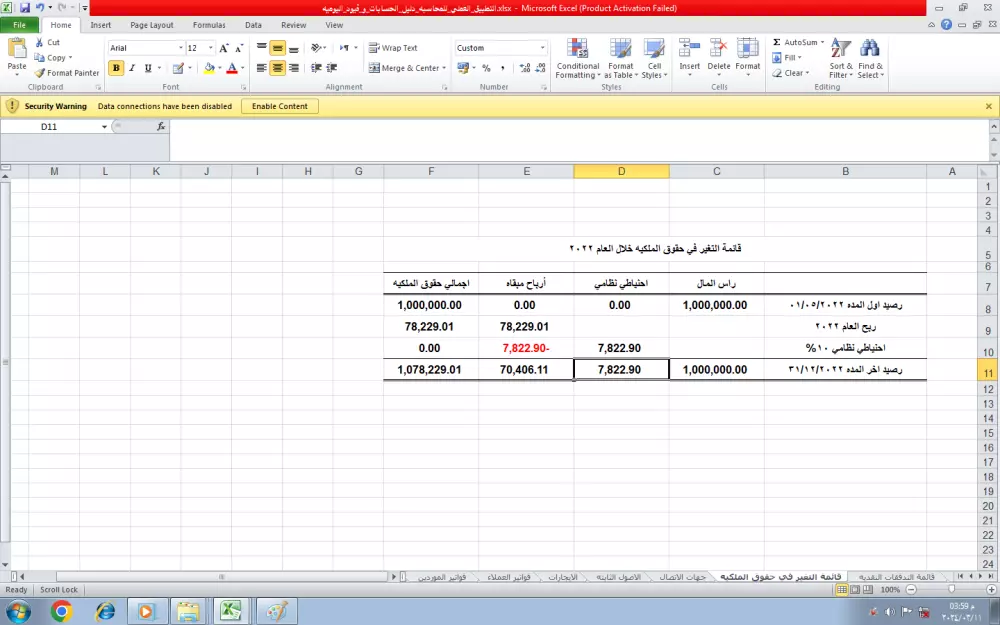 اعداد القوائم المالية وفقاً لمعايير المحاسبة وإعداد التقارير وإعداد الفواتير الالكترونية