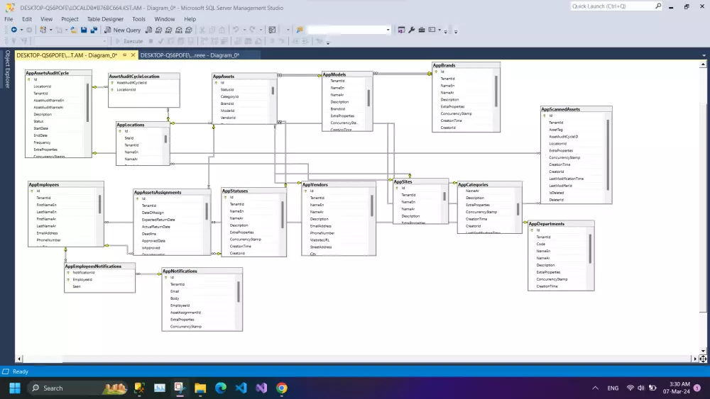 انشاء قاعده بيانات باستخدام SQL Server