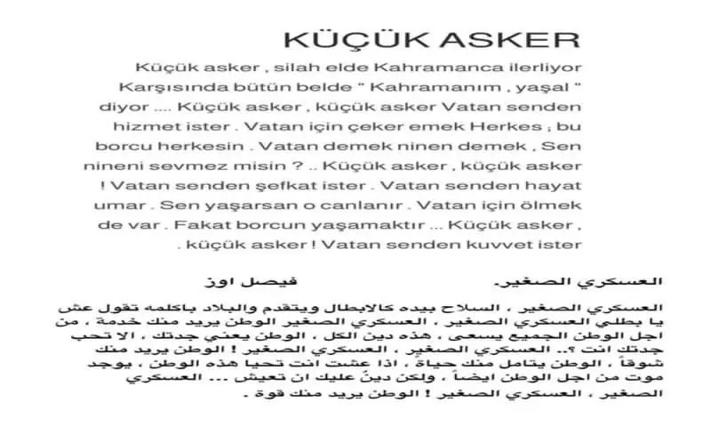 ترجمة من اللغة التركية إلى العربيه والعكس