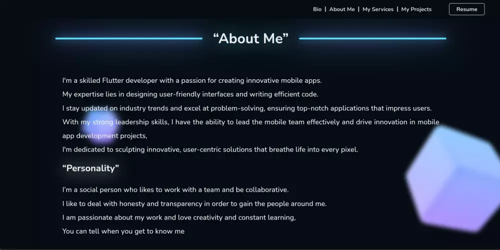 إنشاء موقع شخصي Portfolio احترافي بإستخدام flutter