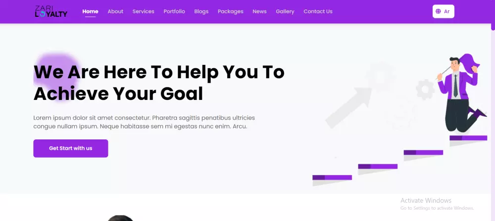 برمجة وتطوير صفحة هبوط Landing page
