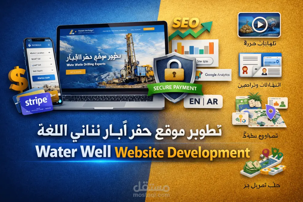 تصميم وتطوير موقع إلكتروني احترافي لشركتك