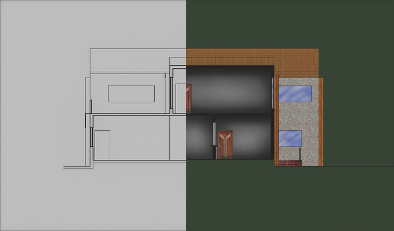 اظهار المخططات المعمارية على الفوتوشوب 5$ لكل 30 متر مربع