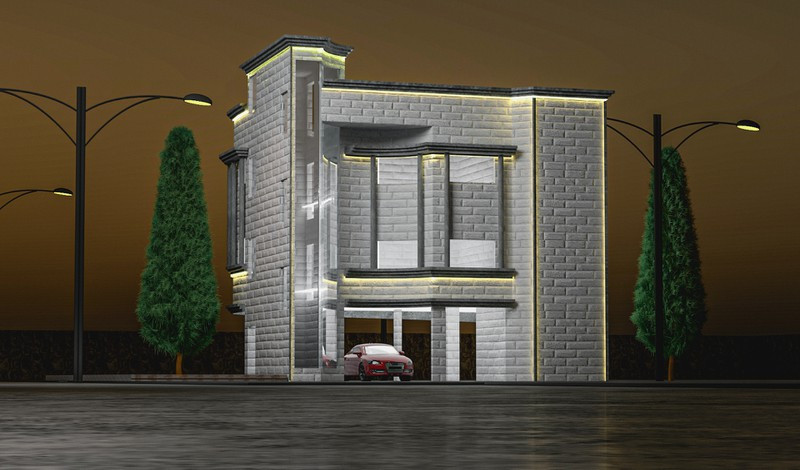 تصميم داخلي وخارجي لاي مبنى حسب الرغبة
