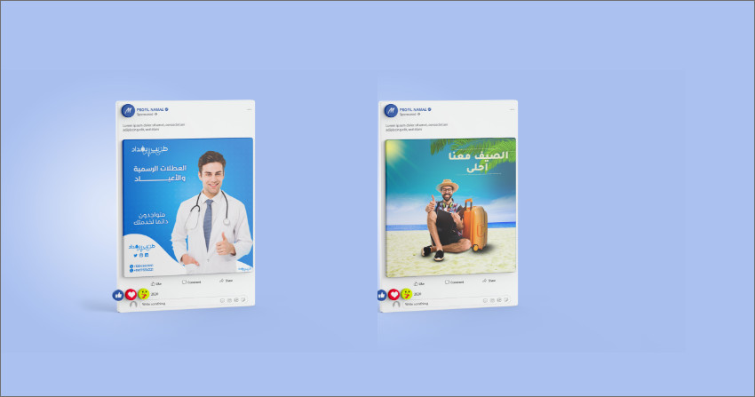 تصاميم سوشيال ميديا احترافية لجميع منصات التواصل الاجتماعي