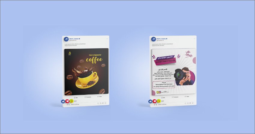 تصاميم سوشيال ميديا احترافية لجميع منصات التواصل الاجتماعي