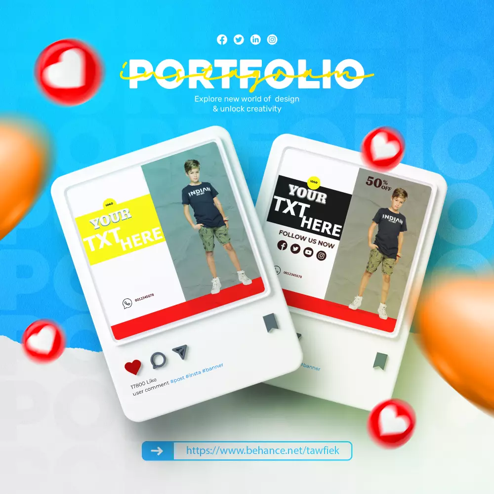 تصميم بوست  لمنصات التواصل الاجتماعي  احترافي