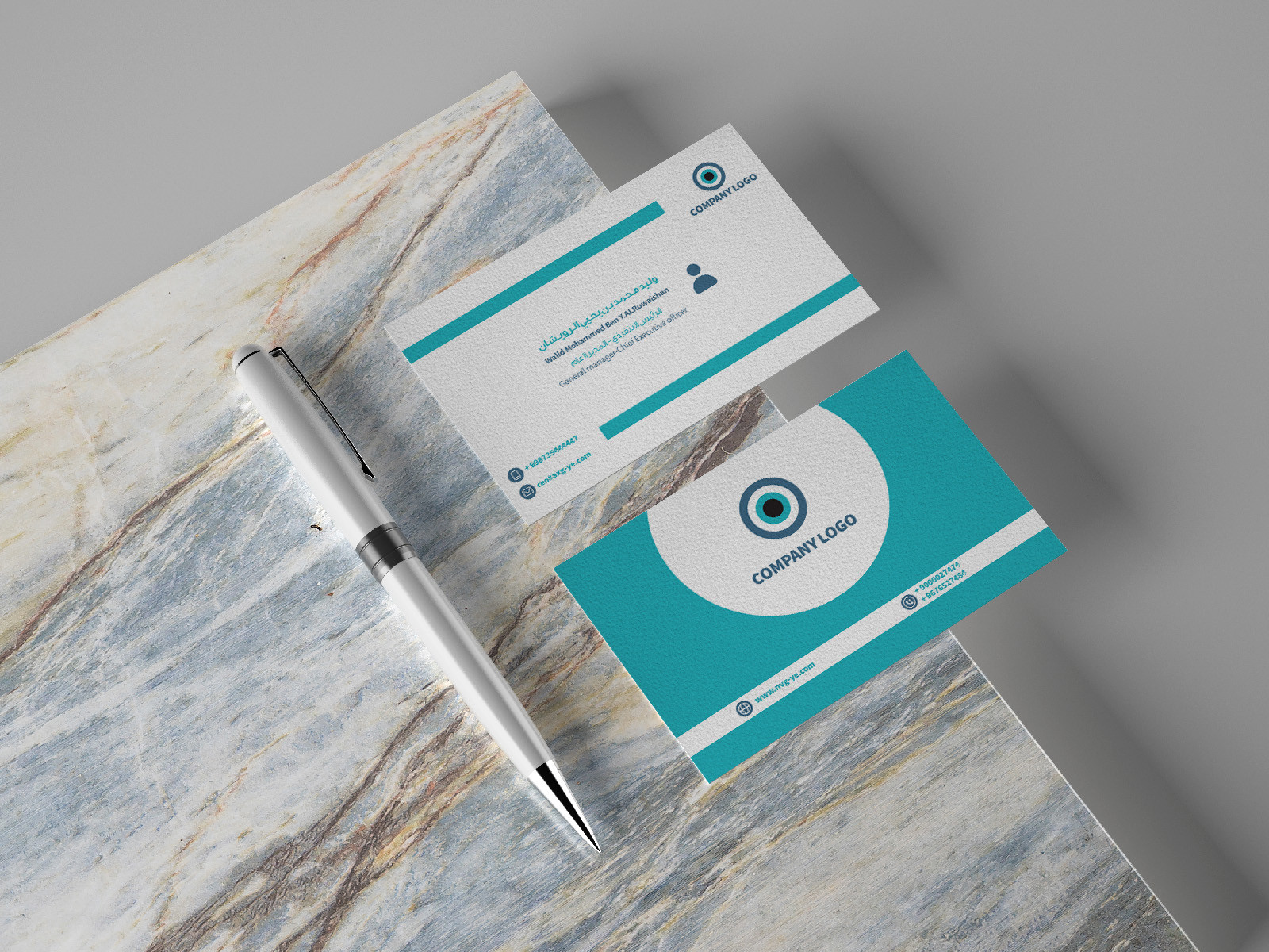 تصميم هوية بصرية كاملة وتصميم كرت شخصى وليترهيد.