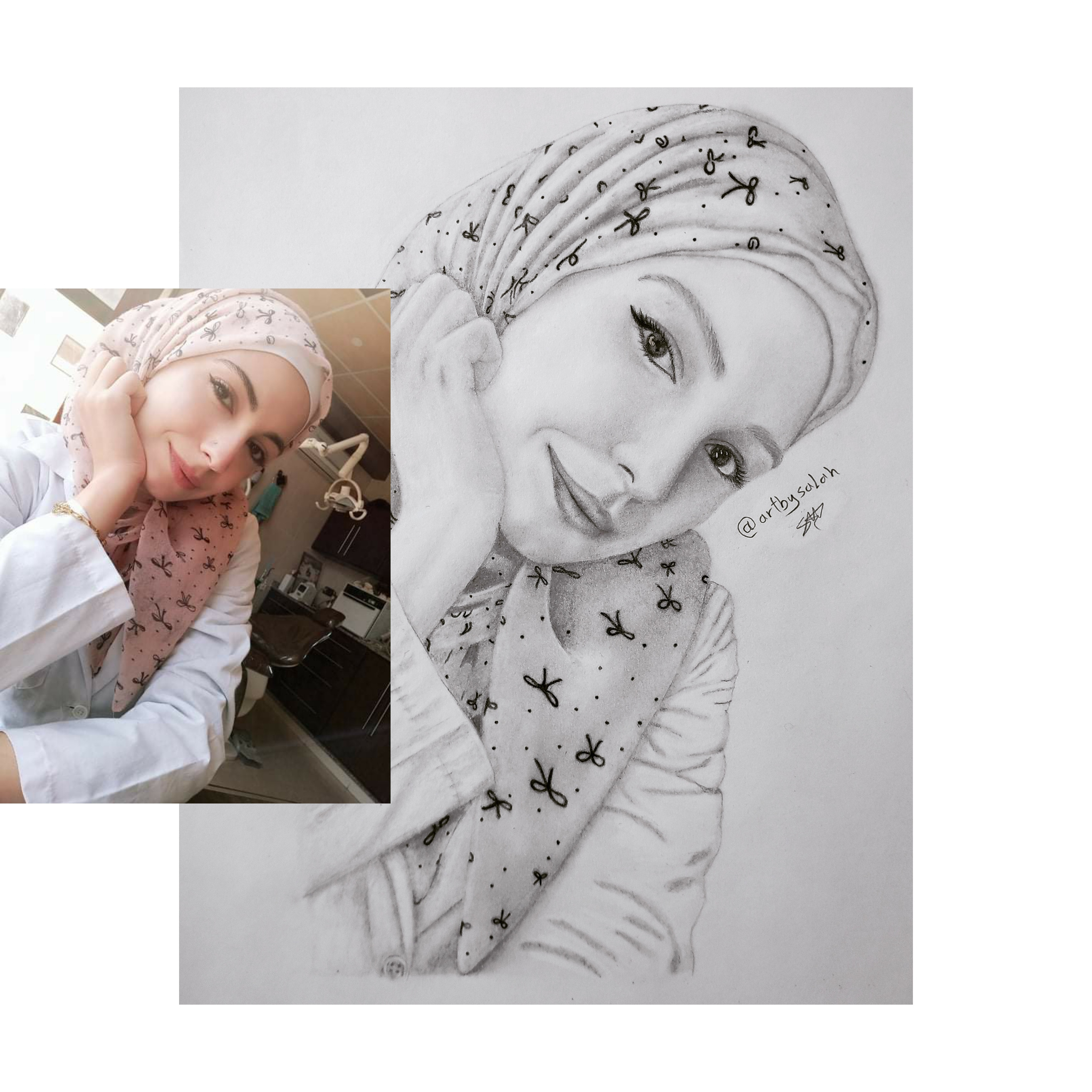 رسم بورتريه بالرصاص أو الفحم بشكل واقعي لشخص