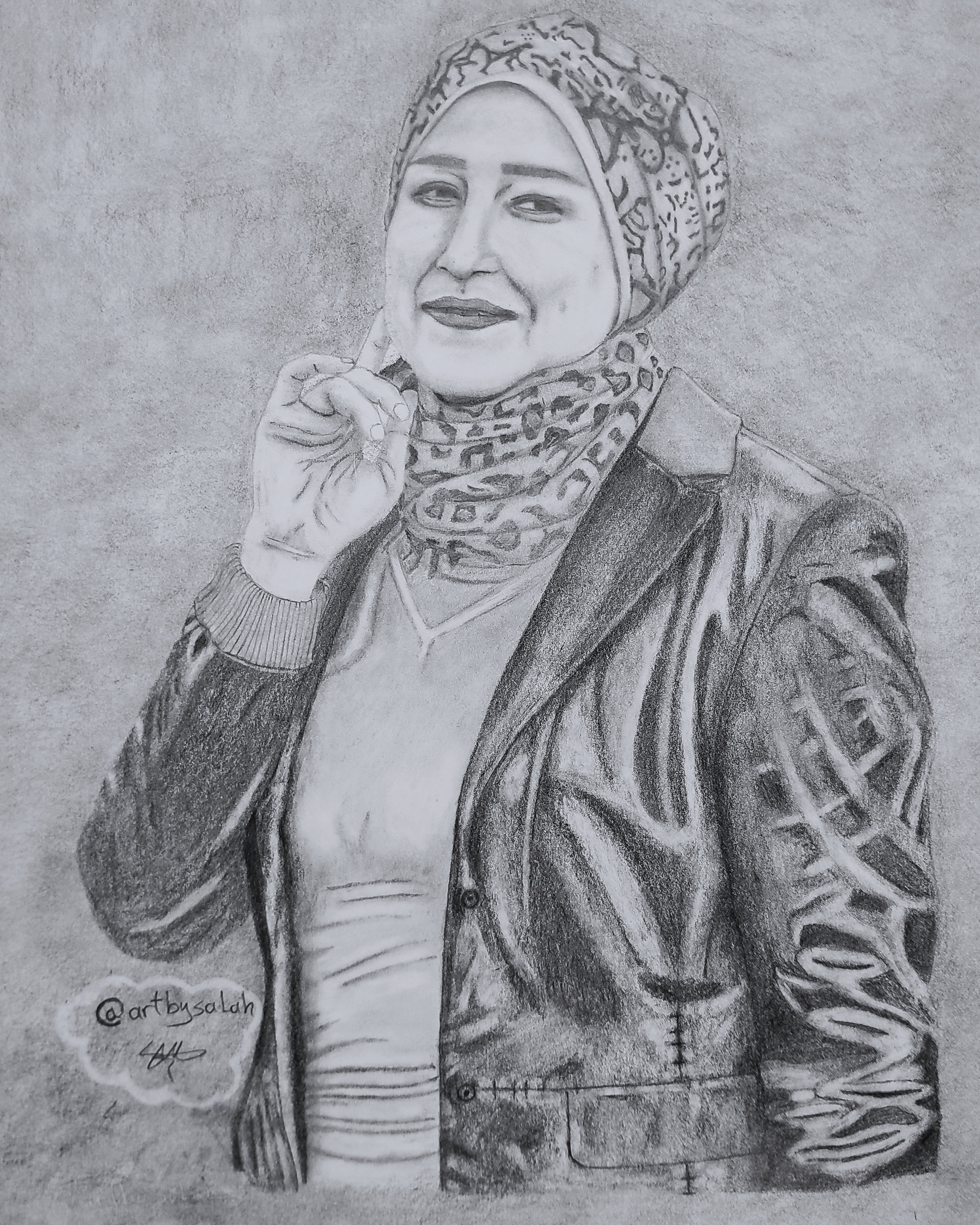 رسم بورتريه بالرصاص أو الفحم بشكل واقعي لشخص