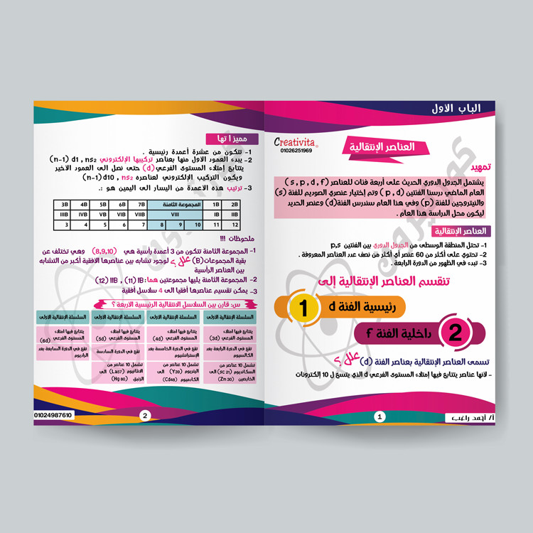 كتابة وتنسيق مذكرة - كتاب - كتيب دراسي او ثقافي