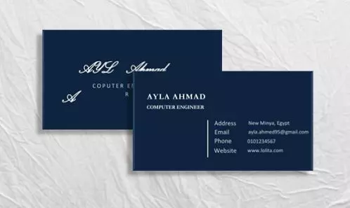تصميم بزنس كارد وكروت شخصية احترافية