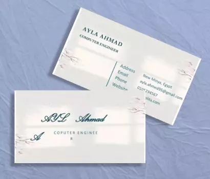 تصميم بزنس كارد وكروت شخصية احترافية