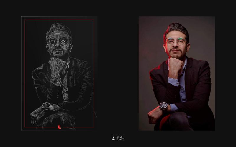 سأقوم برسم الصور بطريقة فن الشخبطة (scribble art)