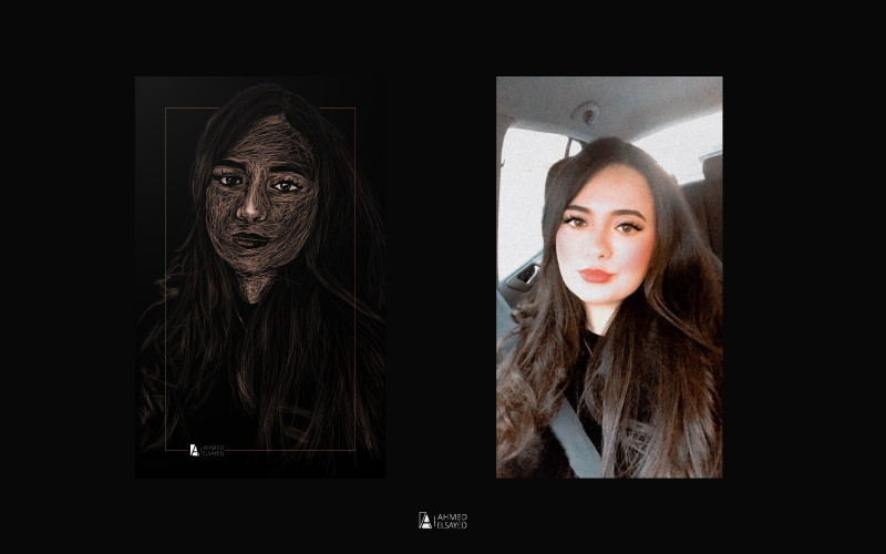 سأقوم برسم الصور بطريقة فن الشخبطة (scribble art)