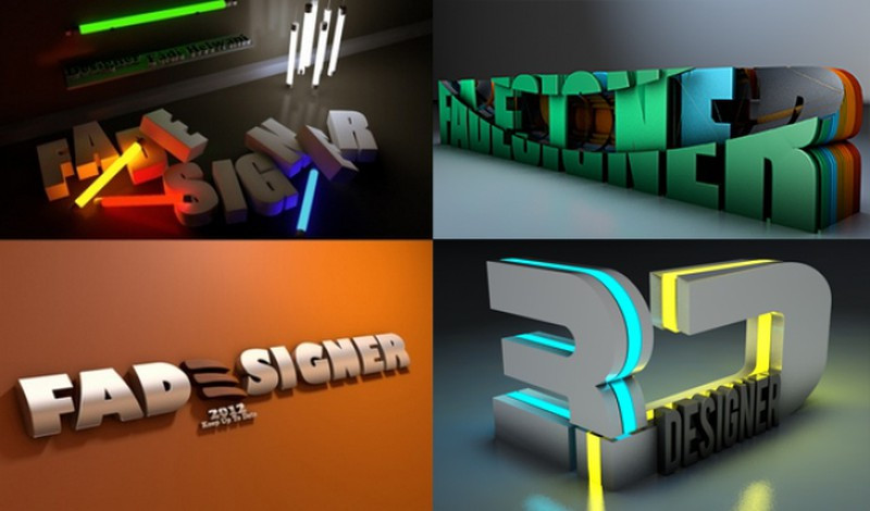 تصميم شعار ثري دي 3D باسمك أو اسم شركتك أو أصحابك أو معارفك