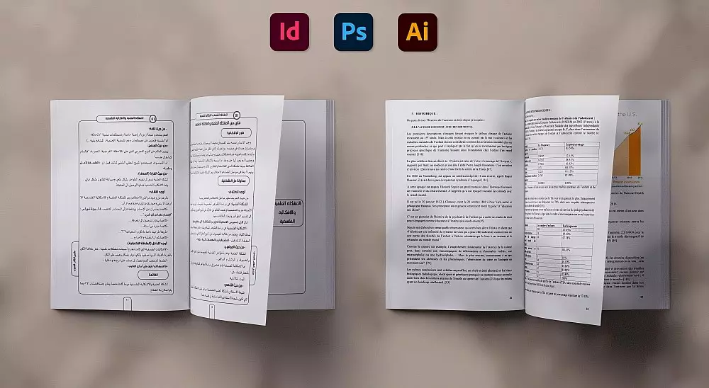 تصميم تنسيق وتصفيف الكتب بكل أنواعها