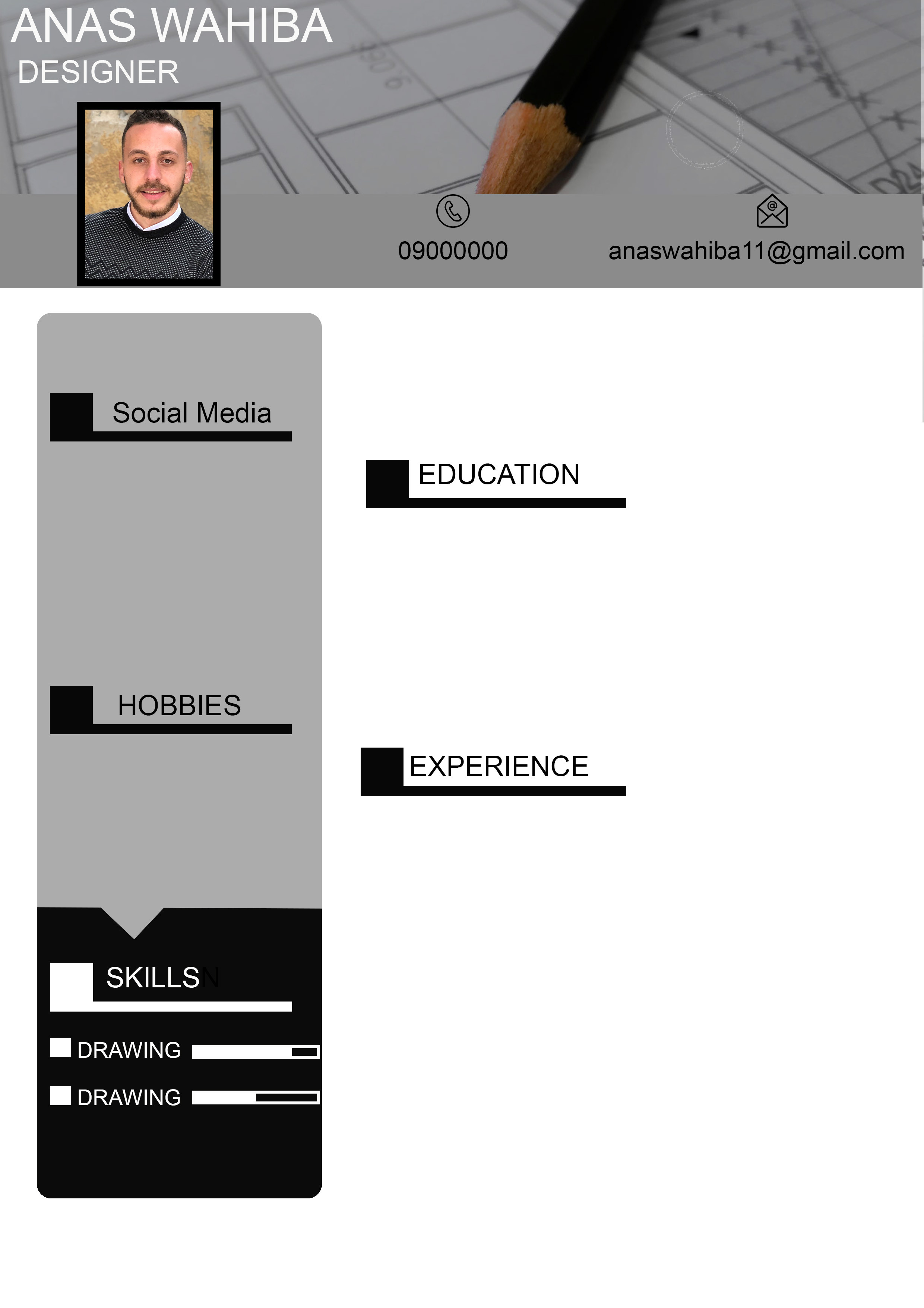 تصميم سيرة ذاتية احترافية