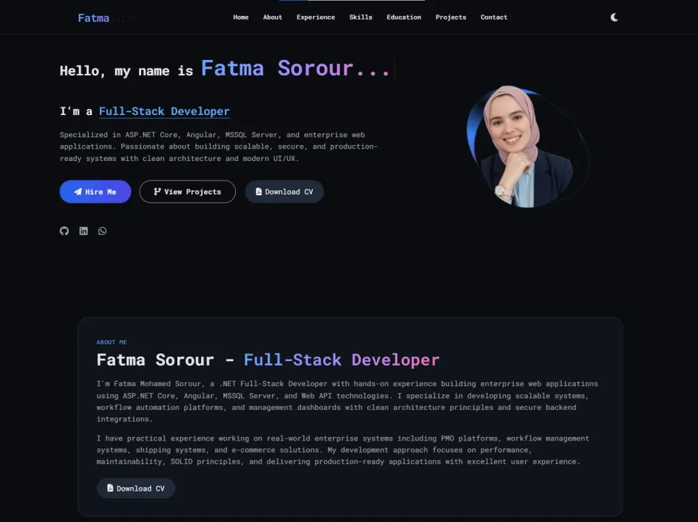 تصميم وبناء موقع تعريفي (Portfolio)