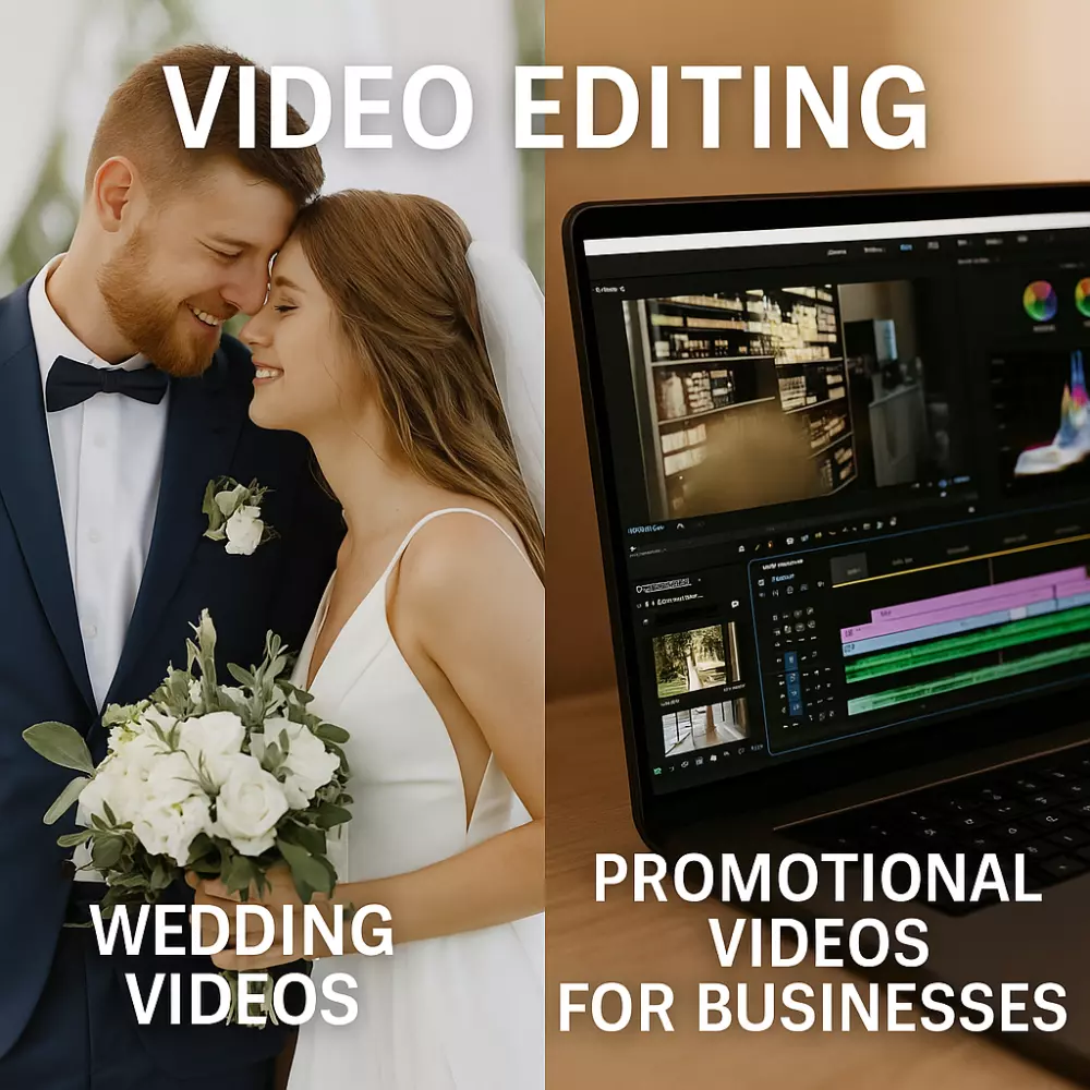 مونتاج فيديوهات أفراح وفيديوهات دعائية احترافية بجودة عالية و احترافية