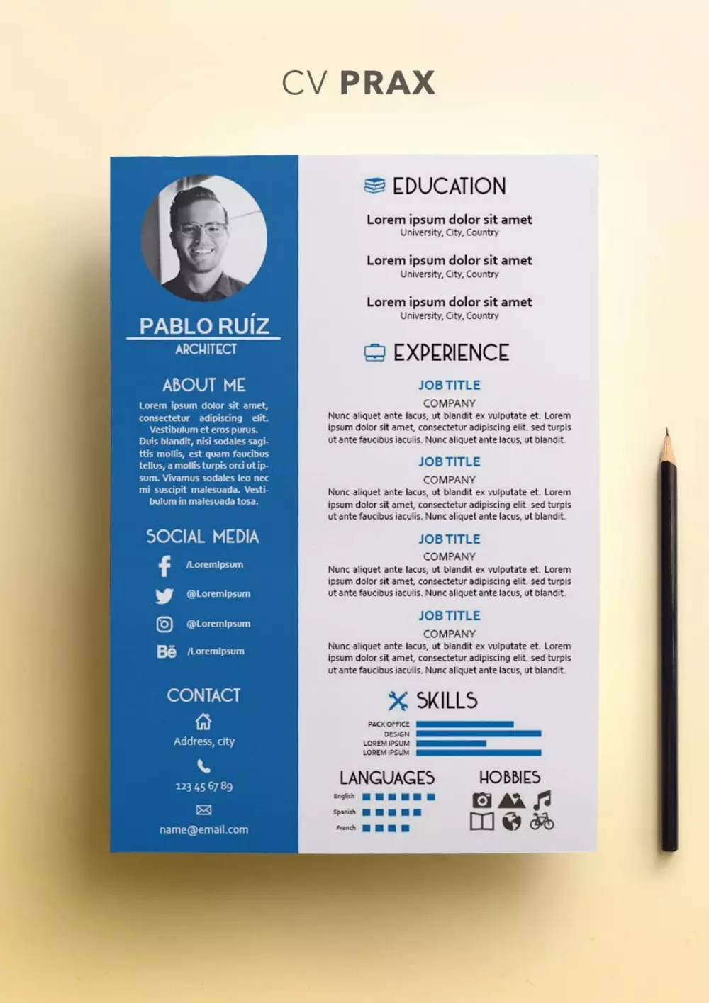 تصميم و تنفيذ Cv احترافي انجليزي او عربي