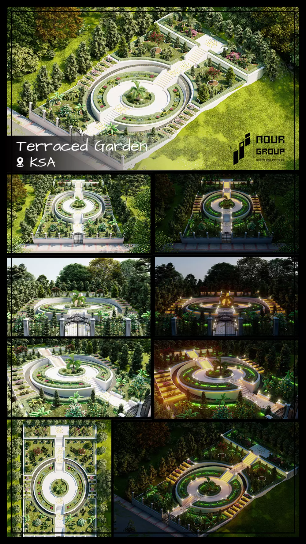 تخطيط عمراني (لاندسكيب - حدائق - مجمعات عمرانية متنوعة) 2D,3D