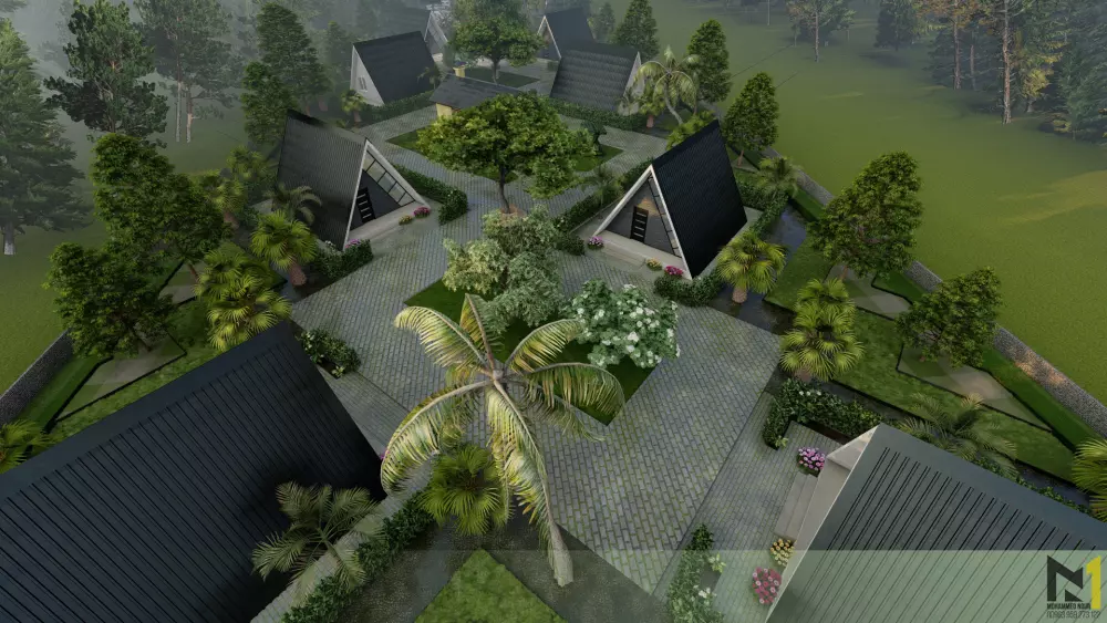 تخطيط عمراني (لاندسكيب - حدائق - مجمعات عمرانية متنوعة) 2D,3D