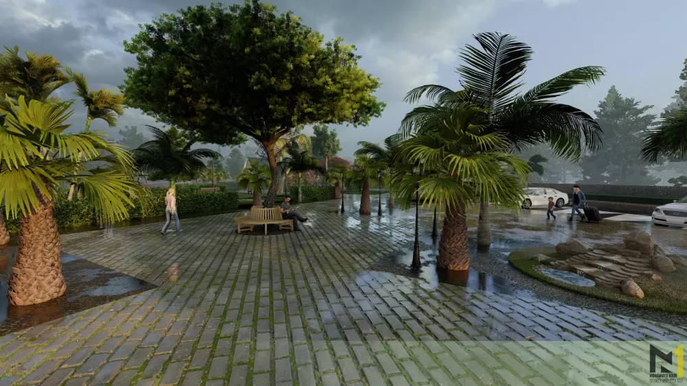 تخطيط عمراني (لاندسكيب - حدائق - مجمعات عمرانية متنوعة) 2D,3D