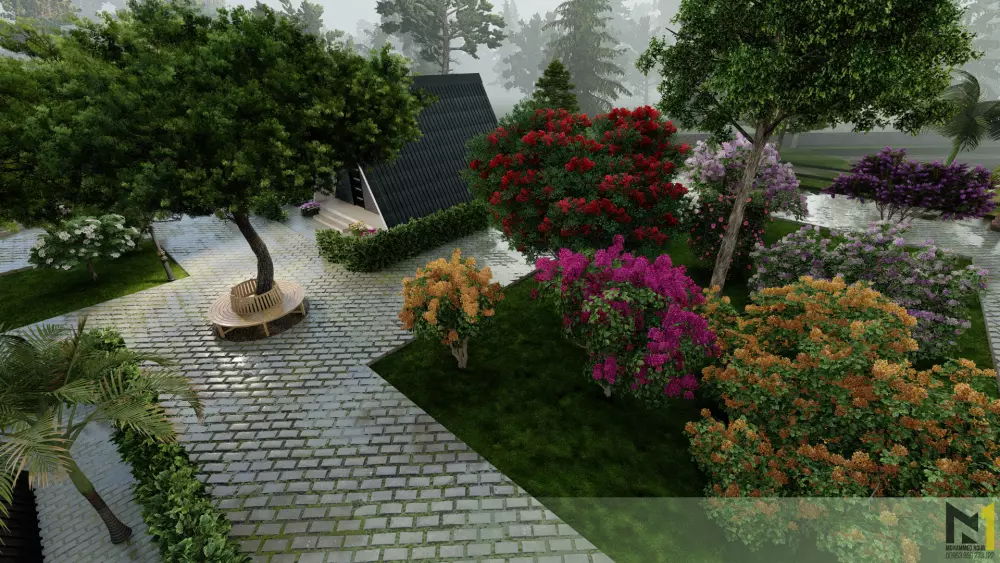 تخطيط عمراني (لاندسكيب - حدائق - مجمعات عمرانية متنوعة) 2D,3D