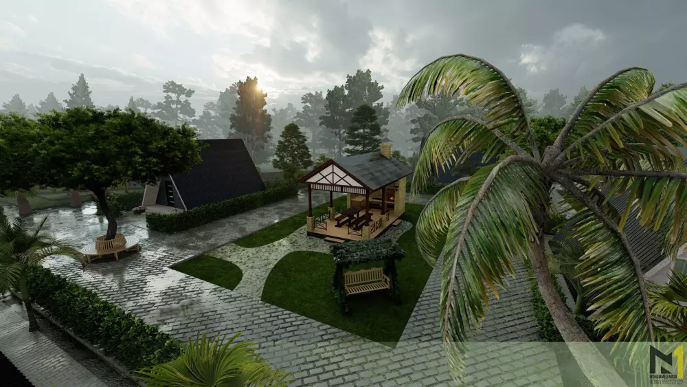 تخطيط عمراني (لاندسكيب - حدائق - مجمعات عمرانية متنوعة) 2D,3D